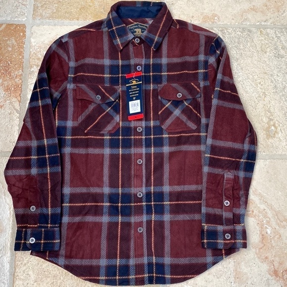 NWT Freedom Foundry Plaid Fleece Lined Shacket Jacket shirt Men’s Unisex Size M - Picture 1 of 12